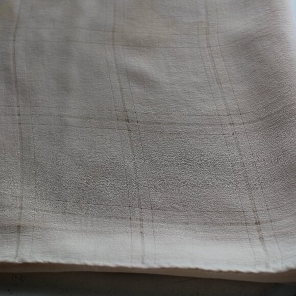 Baar & Beards Top Hit Hand Rolled Pure Silk Occupied Japan Vintage Tan Scarf - Picture 1 of 5
